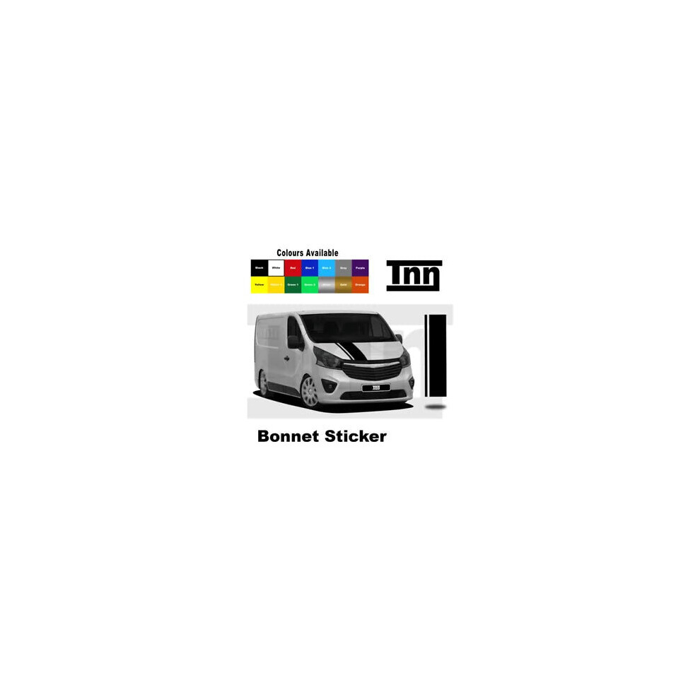 Bonnet Sticker Stripe Decal Vinyl Graphic For Vauxhall Vivaro Trafic Primastar 8806564841026
