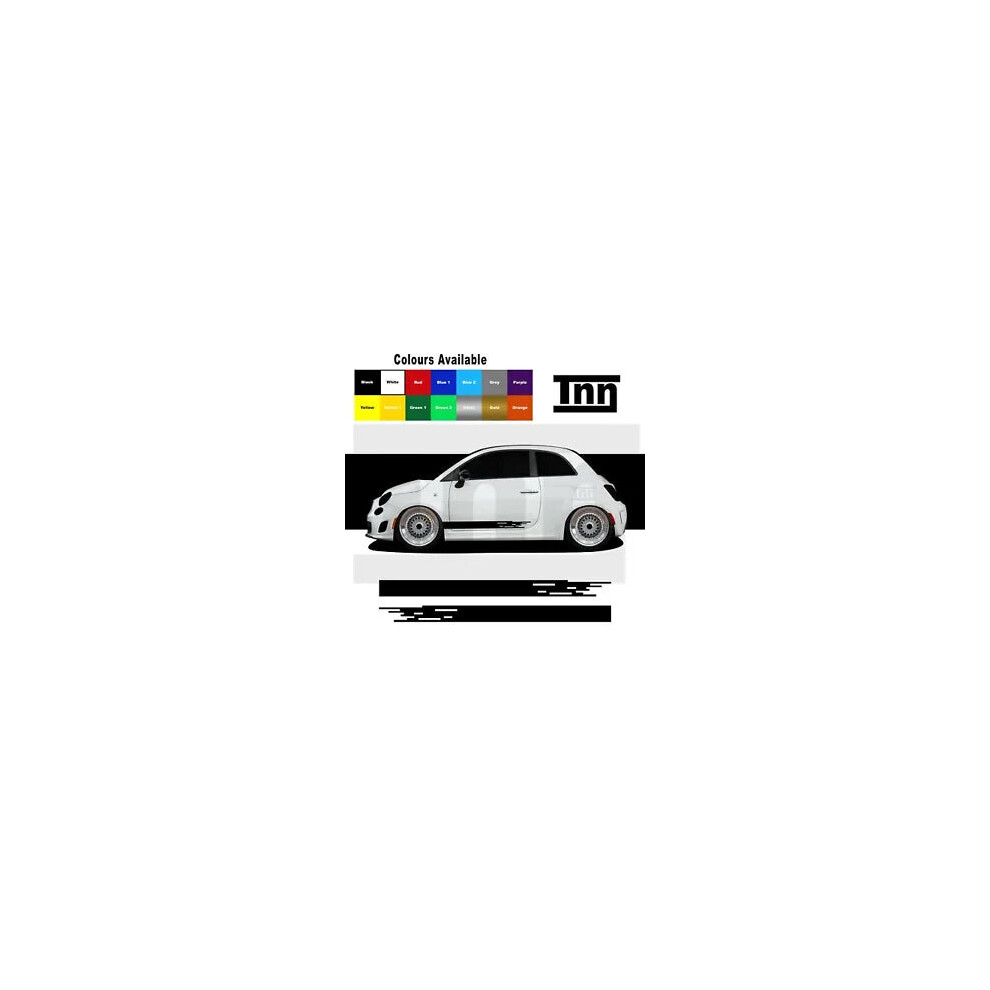 Side Stripe Stickers Decals Graphics Racing For Abarth Fiat 500 595 Punto Evo 8806564843150