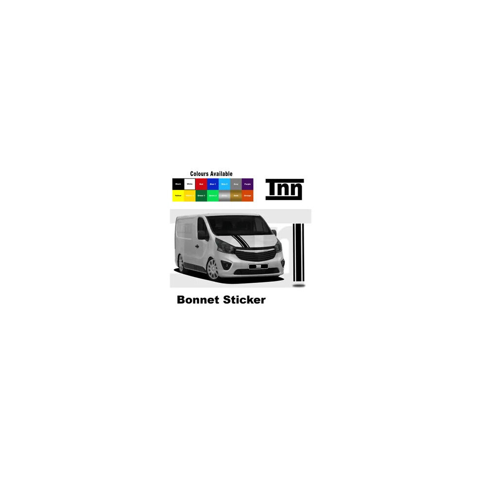 Bonnet Stickers Decals Stripes For Vauxhall Vivaro Trafic Primastar Swb Lwb 8806564842313