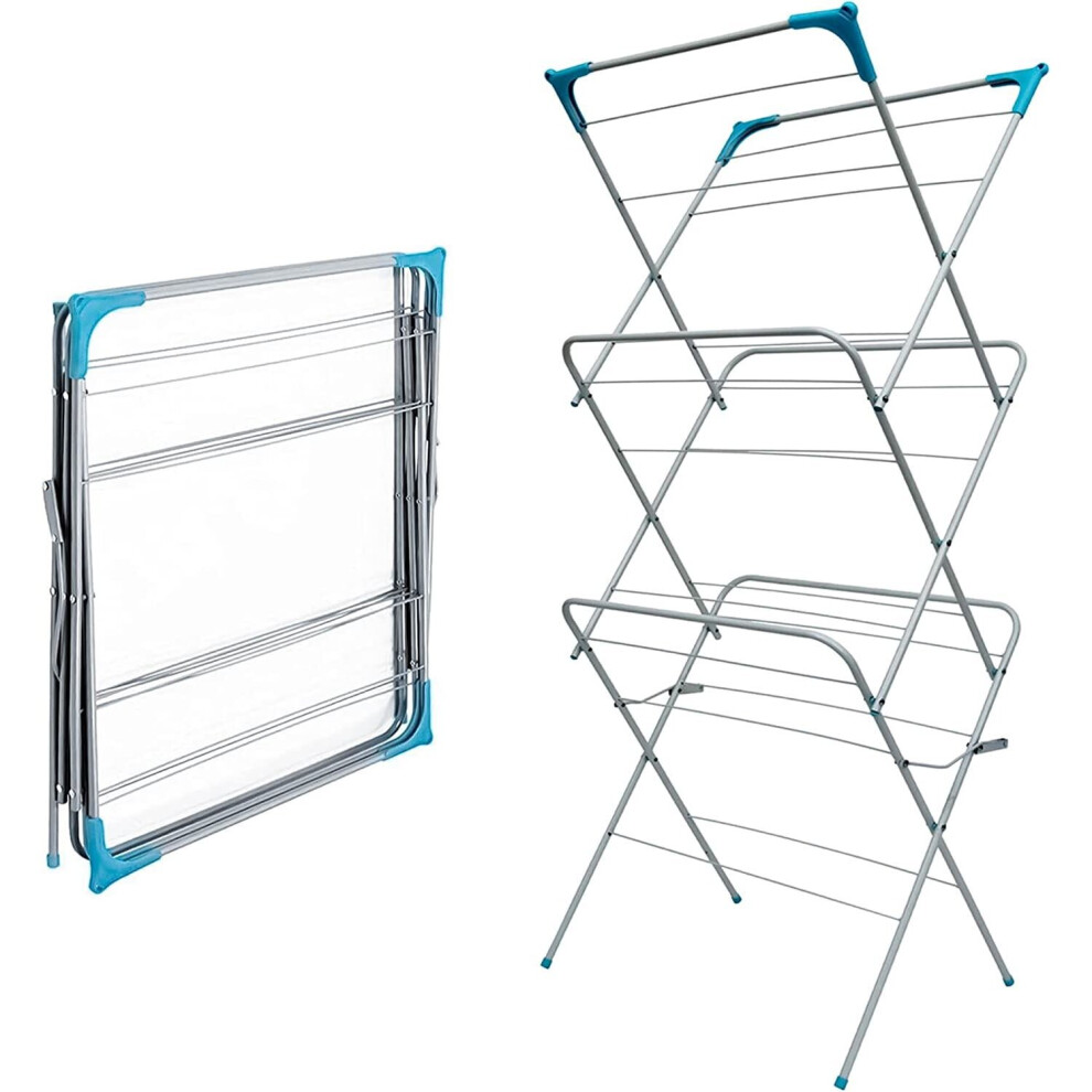 3Tier Airer Clothes Dryer Rack Patio Foldable Laundry Washing Line 14m