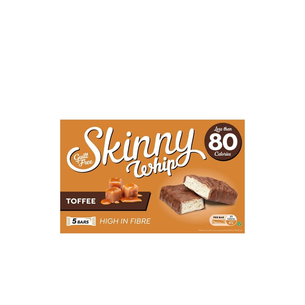 Skinny Whip 50 Toffee Snack Bars- Less Than 80 Calories Healthy Bar