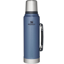 (1.0L, Hammertone Lake) Stanley 1L Classic Legendary Stainless Steel Thermal Cold Water Bottle