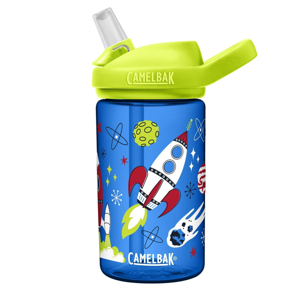 (retro rockets) Camelbak Eddy+ Kids water bottle 400ml spill proof flip top flask - ltd edition