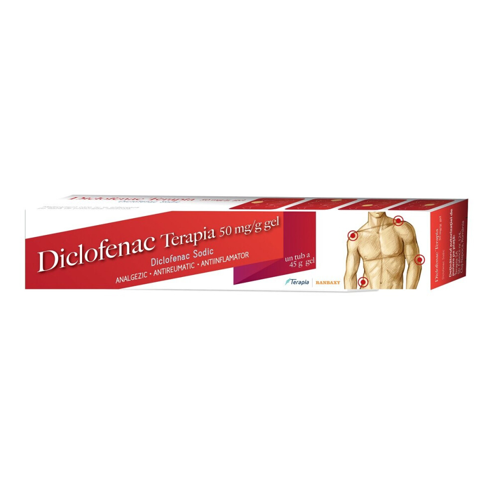 Diclofenac gel, 50mg/g, 45 g, to relieve pain and reduce inflammation