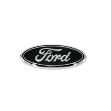Ford Oval 9-Inch Emblem Black & Silver Grille/Tailgate Badge 1pc Fits F-150 2004-2014 Edge/Explorer Front Grille 4L3Z-1542528-AB
