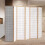 Living And Home (Natural) 6-Panel Solid Wood Folding Room Divider Screen 1