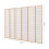 Living And Home (Natural) 6-Panel Solid Wood Folding Room Divider Screen 5