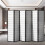 Living And Home (Black) 6-Panel Solid Wood Folding Room Divider Screen 3