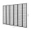 Living And Home (Black) 6-Panel Solid Wood Folding Room Divider Screen 5