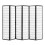 Living And Home (Black) 6-Panel Solid Wood Folding Room Divider Screen 4