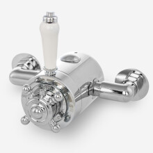 Cross Traditional Bathroom Chrome Shower Thermostatic Exposed Shower Valve