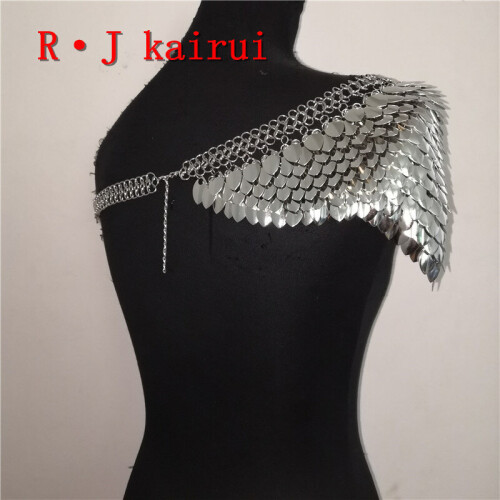 Silver Scalemails Shoulder Chains Single Dragon Scales Shoulder Chains Jewelry 2