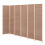 Living And Home (6-Panel) Brown Bamboo Woven Folding Room Divider Screen 5