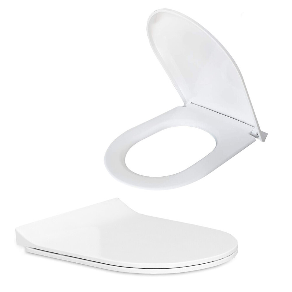 White Oval Shape Modern Quick Release Soft Close Toilet Seat | Nico