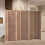 Living And Home (6-Panel) Brown Bamboo Woven Folding Room Divider Screen 2