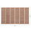 Living And Home (6-Panel) Brown Bamboo Woven Folding Room Divider Screen 6