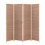 Living And Home (4-Panel) Brown Bamboo Woven Folding Room Divider Screen 4