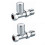 NES Home Adjustable Modern Straight Radiator Valves Chrome with Brass Construction | Luke 1