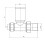 NES Home Adjustable Modern Straight Radiator Valves Chrome with Brass Construction | Luke 2