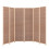 Living And Home (6-Panel) Brown Bamboo Woven Folding Room Divider Screen 4