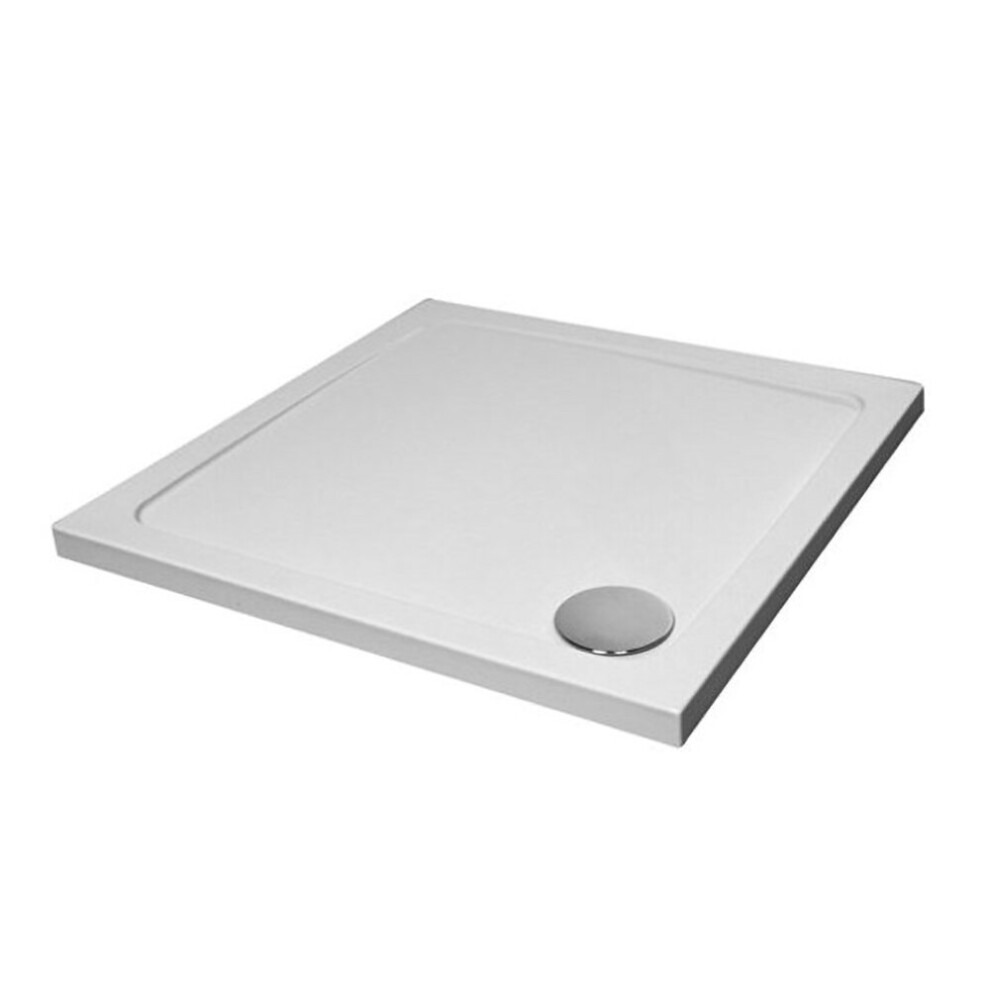 700 mm Small Shower Tray Square Slimline Included Waste Position Corner