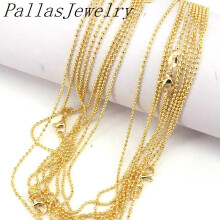 20Pcs Metal Ball Bead Chains Bulk Mix Link Chains for Diy Necklaces Jewelry Making Supplies