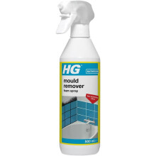 HG Mould Remover Foam Spray, Mould Spray & Mildew Cleaner, Removes Mould Stains From Walls, Tiles, Bathroom Seals & More - 500ml (632050106)