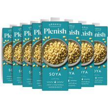 Plenish Soya Milk Drink| 8 x 1 Litre | Vegan, Organic, Unsweetened