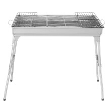 Stainless Steel Charcoal BBQ Grill Portable Folding Outdoor