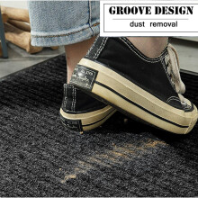 (40 x 60 cm, Black) Rubber Mats Heavy Duty Kitchen Runner Rug Door Mat