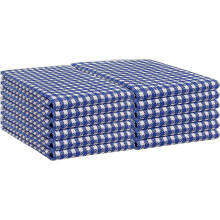 (Blue) 10 Pack Wonderdry Tea Towels 100% Cotton Kitchen Dish Cloth Long Lasting Quick Absorbent Bar Catering Cloth