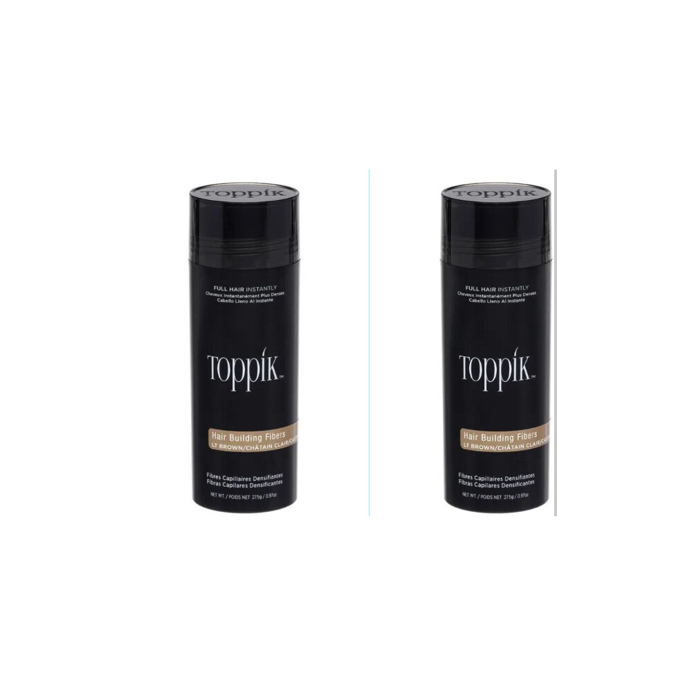 (LIGHT BROWN) Toppik Hair Building Fibres | 27.5g (pack of 2)