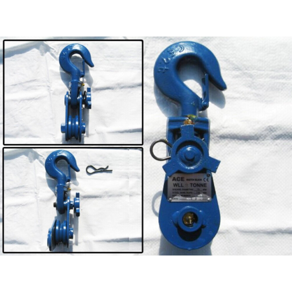 (Hook, 4.5 Inch - 4 Ton) Heavy Duty Winch Snatch Block (Lightweight Pulley) 600988576810