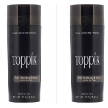 (CASTANHO ESCURO) Toppik Hair Building Fibres | 27.5g (embalagem de 2)