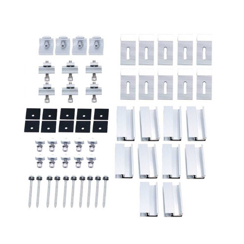 Lowenergie Solar Panel Roof Mounting Bracket Set Short Rails for 4 Panels 1
