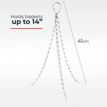 (Hold Basket Up To 14 Inch) DIVCHI Chains 3 Point 18 inches Metal Replacement