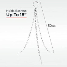 (Hold Basket Up To 18 Inch) DIVCHI Chains 3 Point 18 inches Metal Replacement