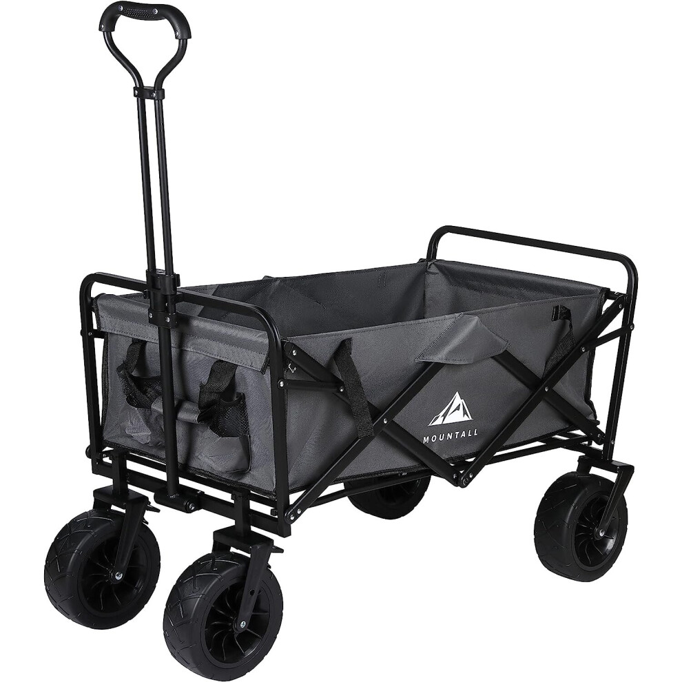 Mountall (Grey) Festival Trolley Camping Folding Wagon Wheelbarrow