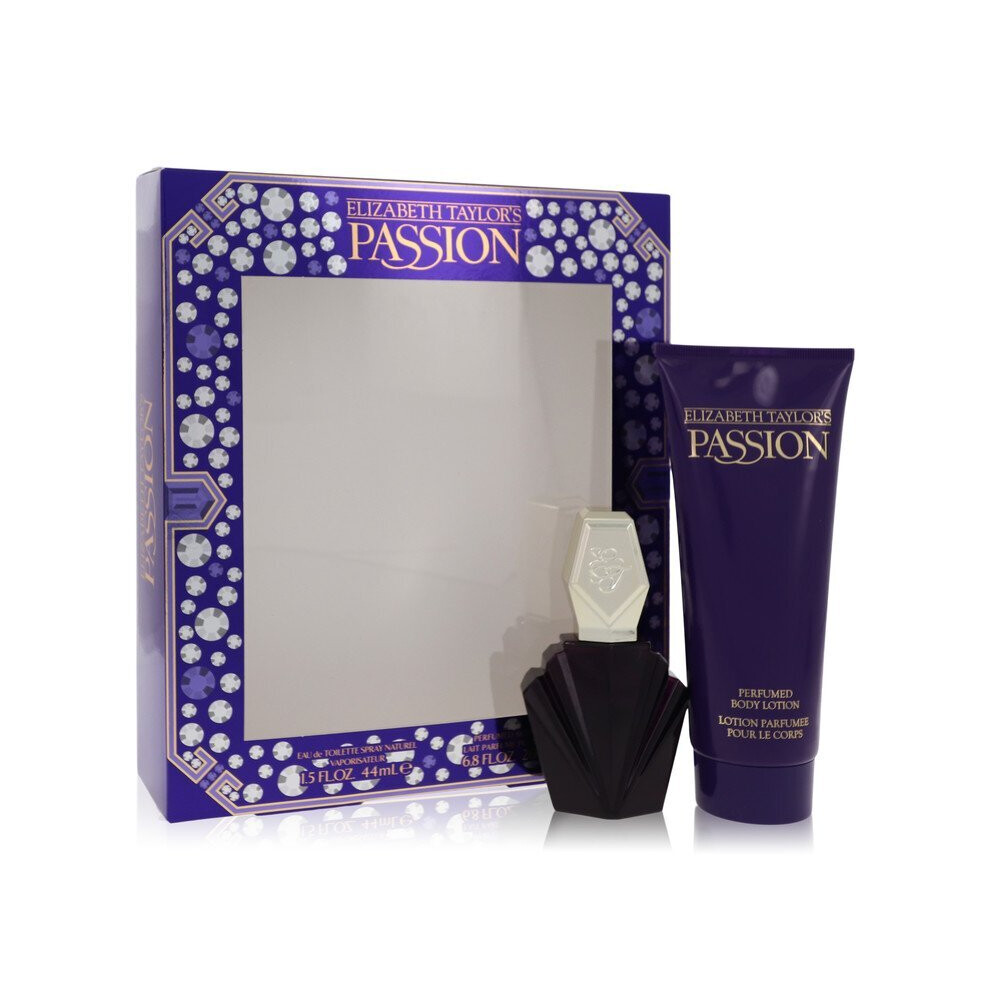 Passion by Elizabeth Taylor Gift Set -- 1.5 oz Eau De Toilette Spray + 6.8 oz  Body Lotion