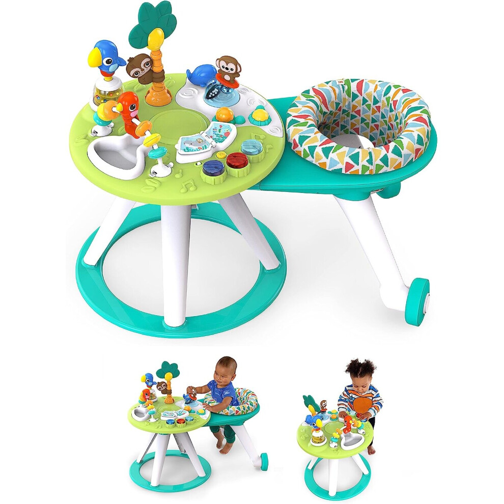 Bright Starts, Around We Go 2-in-1 Walk-Around Activity Centre and Play Table - Tropic Cool