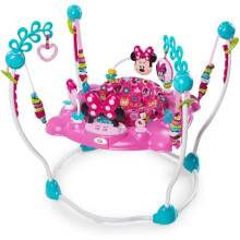 Bright Starts, Disney Baby, Minnie Mouse Peekaboo Baby Activity Jumper & Bouncer, Interactive Play Centre with Lights and Melodies