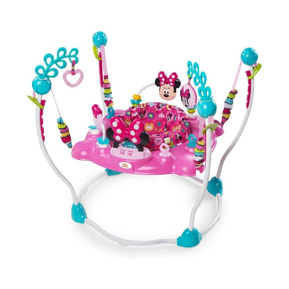 , Disney Baby, Minnie Mouse Peekaboo Baby Activity Jumper & Bouncer, Interactive Play Centre With Lights And Melodies Bright Starts