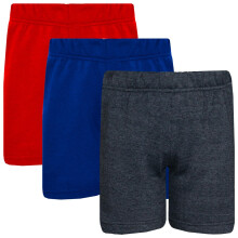 (9-10 Years, 3 Pack (Charcoal/Red/Royal)) Girls Boys Shorts Chino Shorts Pant Age 5-13
