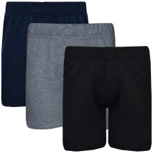(11-12 Years, 3 Pack (Black/Grey/Navy)) Girls Boys Shorts Chino Shorts Pant Age 5-13