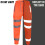 (L, Neon Orange) Mens High Visibility Safe Work Reflective Trousers 2