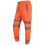 (L, Neon Orange) Mens High Visibility Safe Work Reflective Trousers 4