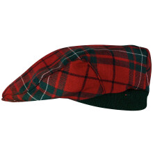 Mens Tartan Flat Cap MacAuley Modern Tartan Plaid Design Mens and Womens One size Elasticated Band Comfort Fit Scottish Made
