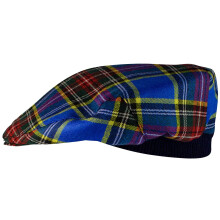 Mens Tartan Flat Cap MacBeth Modern Tartan Plaid Design Mens and Womens One size Elasticated Band Comfort Fit Scottish Made