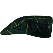 Mens Tartan Flat Cap MacArthur Modern Tartan Plaid Design Mens and Womens One size Elasticated Band Comfort Fit Scottish Made