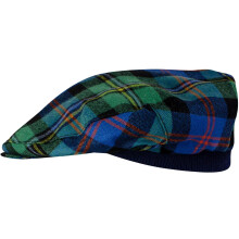 Mens Tartan Flat Cap Malcolm Ancient Tartan Plaid Design Mens and Womens One size Elasticated Band Comfort Fit Scottish Made